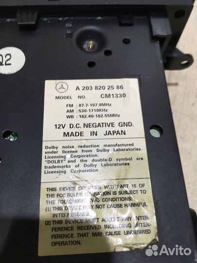Магнитола Mercedes Benz W203