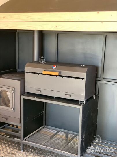 Мангальный комплекс, печь, мангальная зона, казан