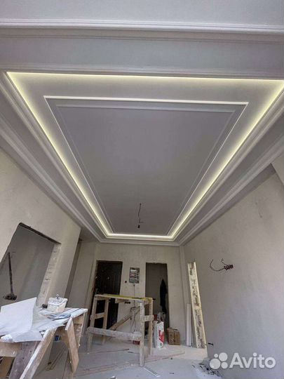 Потолочные карнизы с подвеской