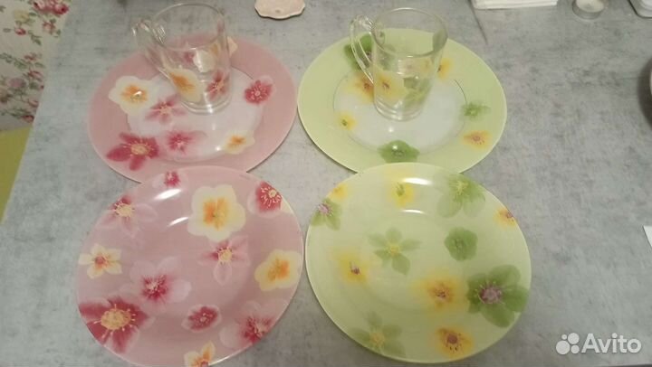 Набор посуды luminarc poem rose тарелка чашка