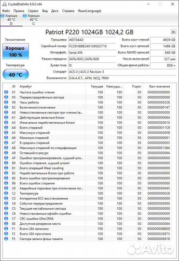 SSD Patriot P220 1Tb