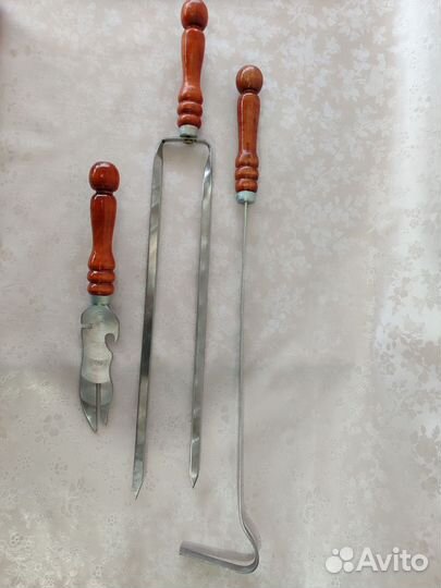 Шампура из нерж стали в кожаном чехле российский