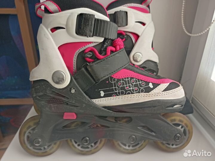 Детские раздвижные роликовые коньки 29-33 + защита