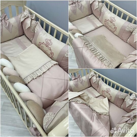 Бортики в кроватку для девочки