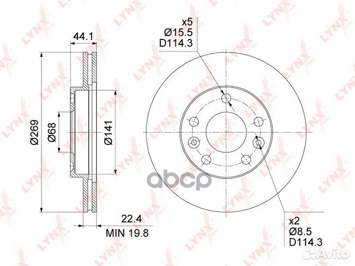 Диск тормозной перед Renault Duster 12- -E