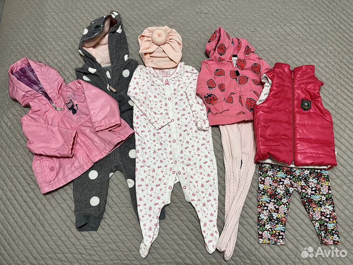 Вещи на девочку пакетом 6-12 мес