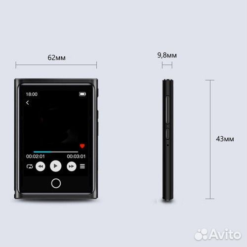 Плеер ruizu M2 16Гб черный