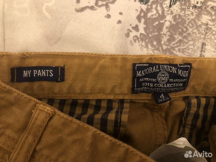 Брючки коричневые хлопок р.104 см