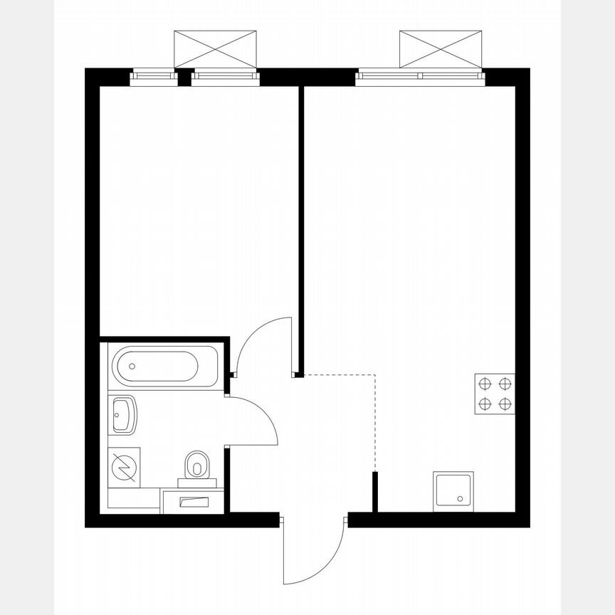 1-к. квартира, 36,1 м², 31/33 эт.