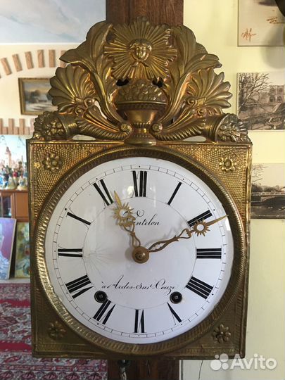 Старинные французские часы Comtoise 19 век