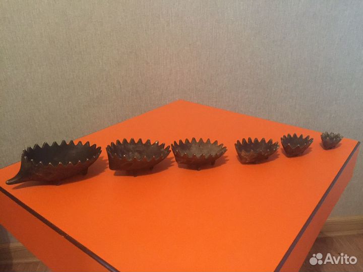 Чугун.Пепельница «Ёжик» СССР