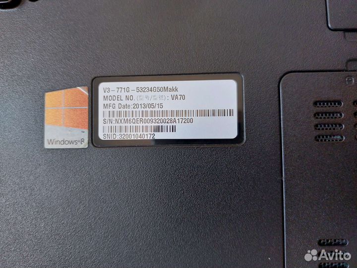 Ноутбук acer aspire v3 771g