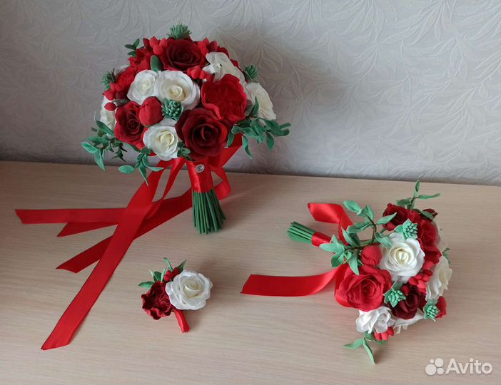 Букет невесты из полимерной глины