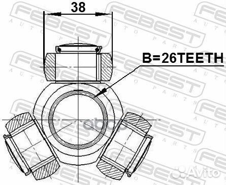 Трипоид 26x38 ford transit FY 2000-2006 febest