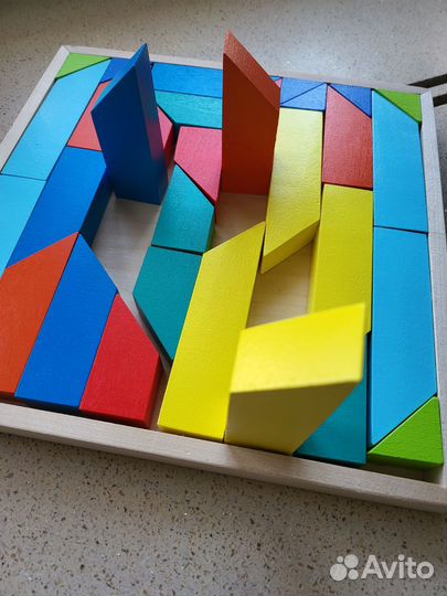 Танграм деревянный Сложи узор Тетрис