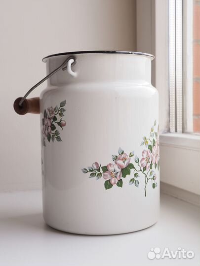 Бидон эмалированный СССР 3л с крышкой