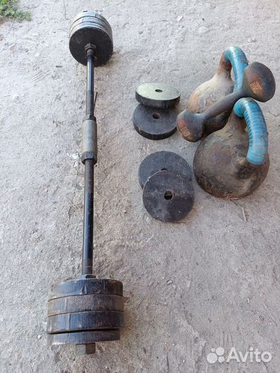 Штанга гриф блины бу