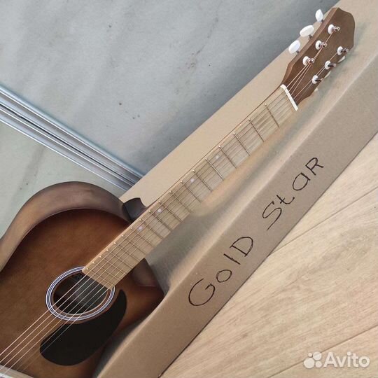 Гитара новая акустическая с широким грифом