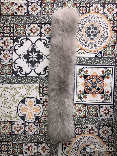 Новый Меховой воротник серый