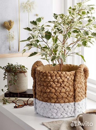 Корзина плетеная с крышкой, для хранения