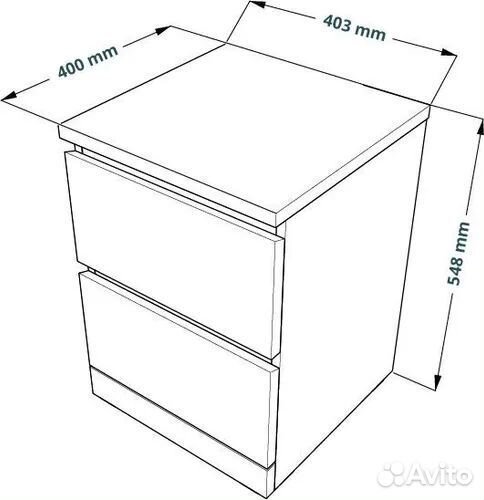 Тумба прикроватная IKEA мальм