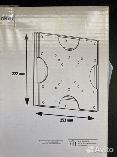 Плоский кронштейн для средних ЖК телевизоров