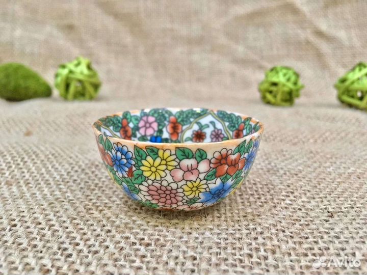 Чашечки для чая с ручной росписью, тонкая керамика