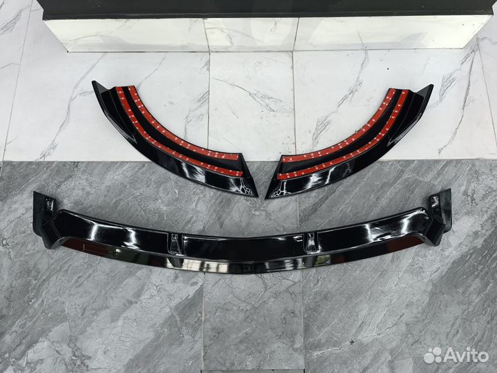 Сплиттер переднего бампера Mercedes W213 2016