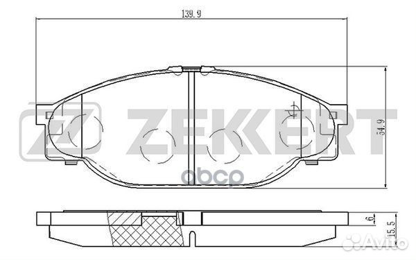 Колодки торм. диск. передн. Toyota Hiace (H100)