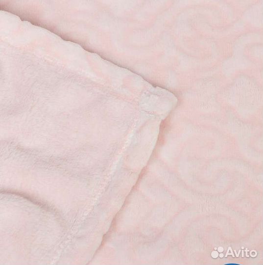 Плед Silvano 220*200 см Версаль, вензеля пудровый