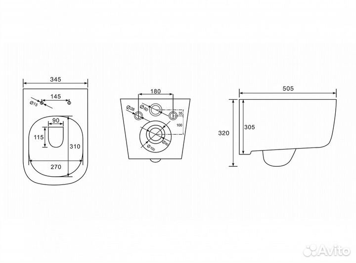 Унитаз подвесной Aquatek Дива с функ AQ2012B-00