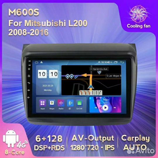 Штатная магнитола Pajero Sport/L200 8 ядер сим