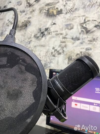 Студийный микрофон AT2020 XLR + аудиокарта tube mp