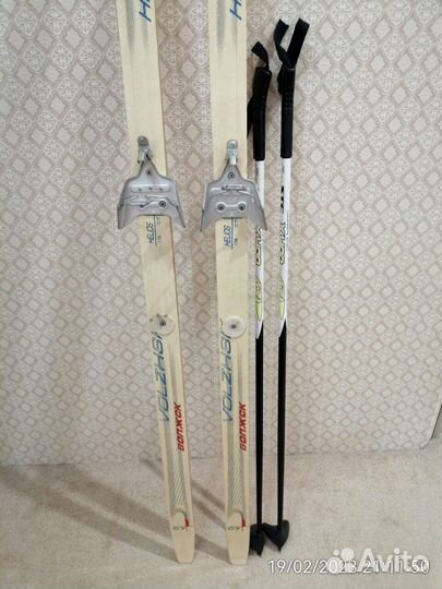 Лыжи беговые деревянные