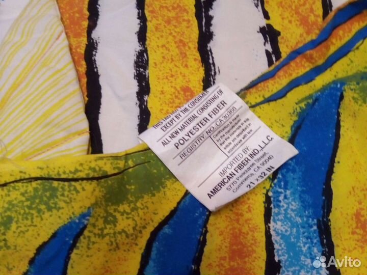 Чехол на подушку цветной.рыбка новый