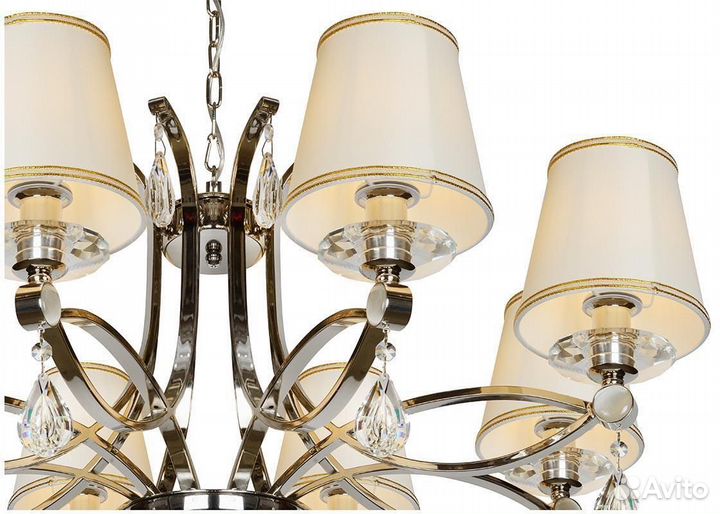 Люстра металл и текстиль