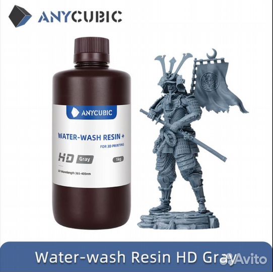 Фотополимерная смола Anycubic Basic Eco Waterwash