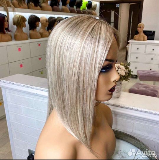 Накладка из натуральных волос блонд