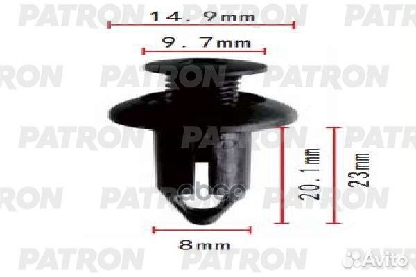 Клипса пластмассовая GM применяемость: двери,па