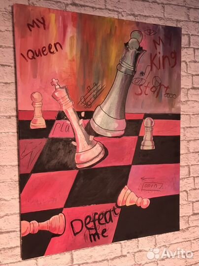 Картина акрилом на холсте большая