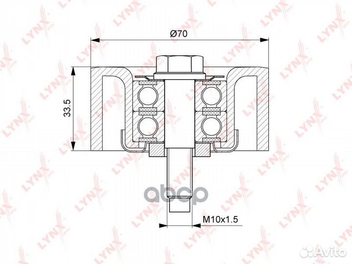 Ролик руч.ремня nissan Navara(D40) 2.5D 05 / P