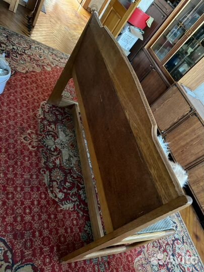 Скамейка со спинкой, дуб, массив 125 см