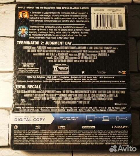 Steelbook Blu-Ray Terminator 2 & Total Recall