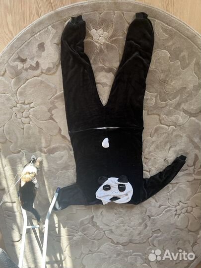 Кигуруми панда черный