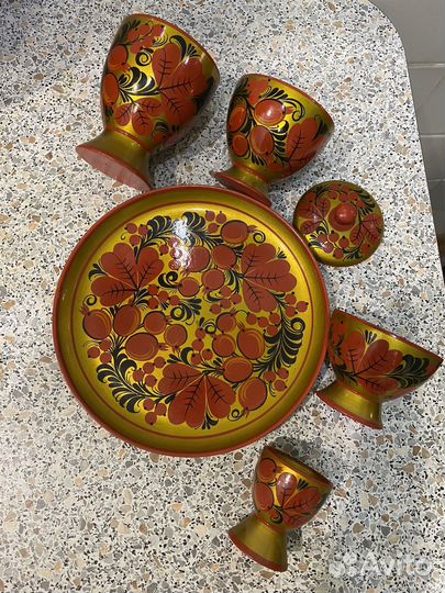 Набор столовой посуды Хохлома