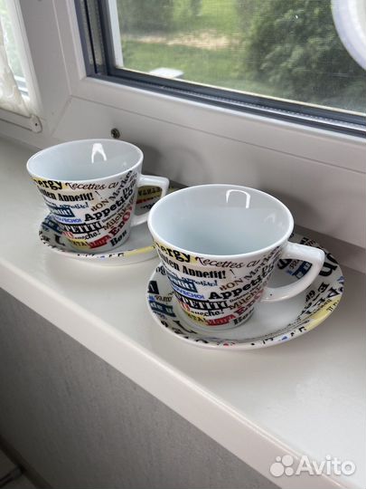 Набор для кофе 2 чашки и 2 блюдца