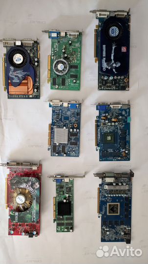 Множество старых видеокарт