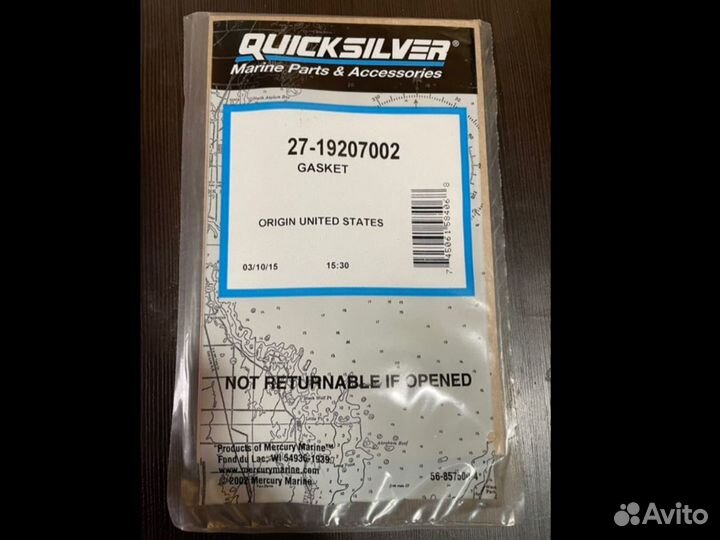 Прокладка крышки блока цилиндров для mercury