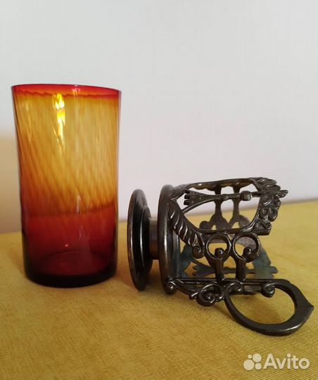 Подстаканник Москва со стаканом и бокалы Киев