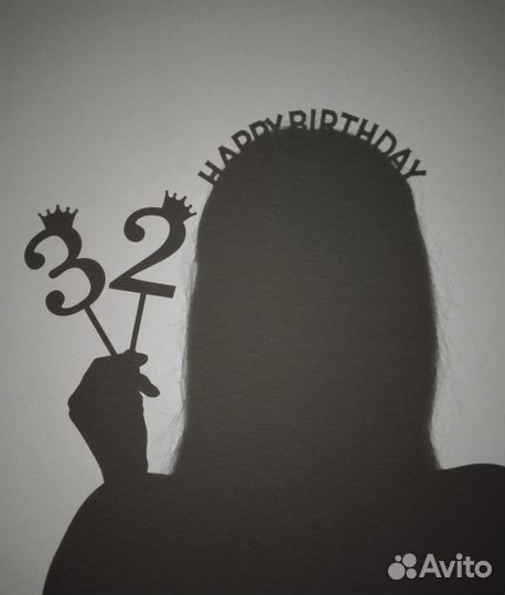 Топер 3 и 2 в золотом цвете 1 и 0 в серебре,ободок